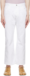 Белые джинсы с пятью карманами в винтажном стиле Maison Margiela