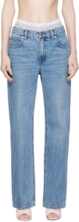 Alexander Wang Синие многослойные джинсы