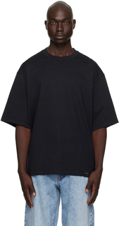 Черная гладкая футболка Calvin Klein