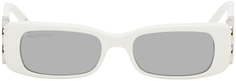 Белые прямоугольные солнцезащитные очки Dynasty Balenciaga
