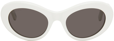 Белые солнцезащитные очки «кошачий глаз» Balenciaga