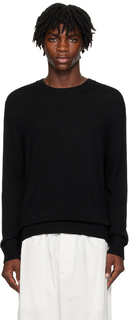Черный свитер с вышивкой Jil Sander