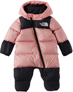 Зимний пуховый комбинезон Baby Pink &amp; Black 1996 в стиле ретро Nuptse The North Face Kids