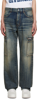 Синие джинсы на молнии среднего размера Givenchy