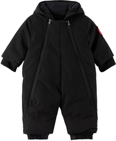 Baby Black Зимний комбинезон из пуха ягненка Черный Canada Goose Kids