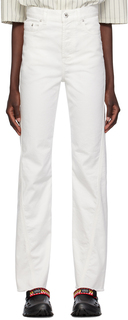 Белые витые джинсы Optic Lanvin