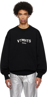 Черный свитер с вышивкой VTMNTS