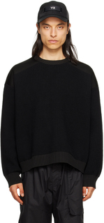 Черный свитер с круглым вырезом Y-3