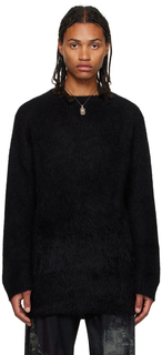Черный свитер с начесом вручную Yohji Yamamoto