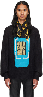 Черный свитер с сим-картой JW Anderson