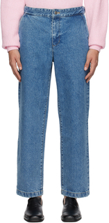 Синие джинсы с завязками LE17SEPTEMBRE