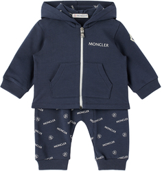 Baby Navy Спортивный костюм с принтом Темно-синий Moncler Enfant