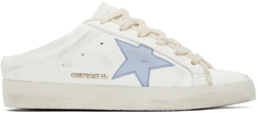 Эксклюзивные бело-синие кроссовки Golden Goose SSENSE Ball Star Sabot