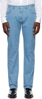Синие джинсы узкого кроя Giorgio Armani