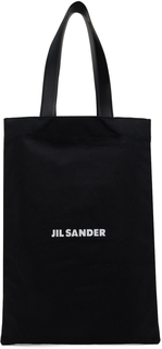 Черная большая сумка-книга Jil Sander