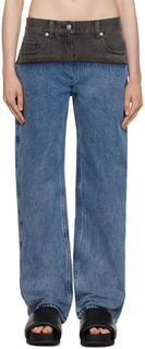 Сине-серые джинсы с напуском 3.1 Phillip Lim