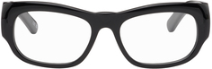 Черные овальные очки Balenciaga