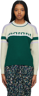 Зелено-бежевый свитшот Carry Isabel Marant Etoile