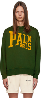 Зеленый свитшот для колледжа Palm Angels
