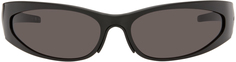 Черные овальные солнцезащитные очки Balenciaga