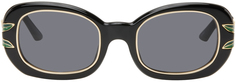 Черные овальные солнцезащитные очки Casablanca