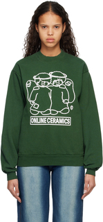 Зеленый свитшот с херувимами Online Ceramics