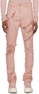 Розовые джинсы Rick Owens DRKSHDW Detroit