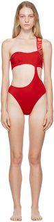 Красный купальник в стиле грека Versace Underwear