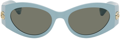 Синие солнцезащитные очки «кошачий глаз» Gucci