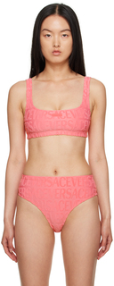 Розовый бикини-топ Dua Lipa Edition Versace Underwear