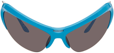 Синие солнцезащитные очки в форме кошки Balenciaga