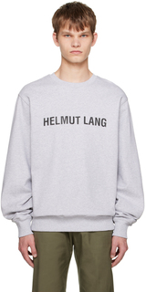 Серый свитшот с принтом Helmut Lang