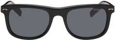Черные прямоугольные солнцезащитные очки Montblanc