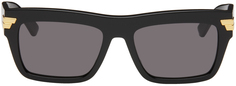 Черные прямоугольные солнцезащитные очки Bottega Veneta
