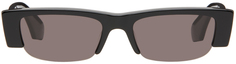 Черные прямоугольные солнцезащитные очки Alexander McQueen