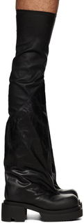 Черные расклешенные сапоги-богун Rick Owens