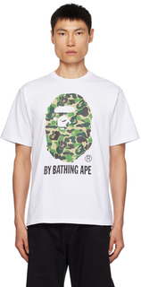 BAPE Белая камуфляжная футболка ABC