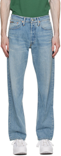 Синие винтажные джинсы классического кроя Polo Ralph Lauren