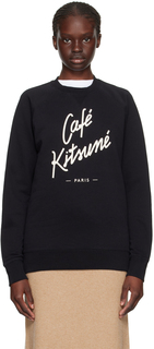 Черный свитшот Cafe Kitsune Maison Kitsune