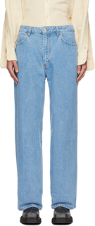 Синие широкие джинсы Eckhaus Latta