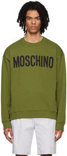 Зеленый свитшот с принтом Moschino