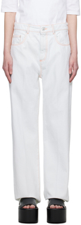 Белые джинсы Sportmax с низкой посадкой
