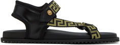 Черные сандалии в стиле грека Versace