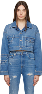 Синяя джинсовая куртка в стиле пэчворк Dolce &amp; Gabbana