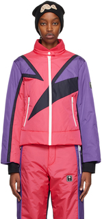 Розовая лыжная куртка Palm Angels Thunderbolt