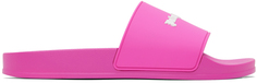 Розовые шлепанцы для бассейна с новым логотипом Palm Angels