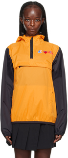 Оранжево-черная куртка COMME des GARCONS PLAY K-Way Edition Comme des Garçons
