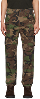 Коричневые брюки-карго RRL Regiment