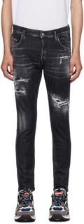 Черные плиссированные джинсы Dsquared2