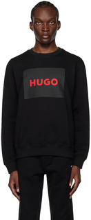 Черный свитшот с принтом Hugo